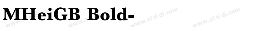 MHeiGB Bold字体转换